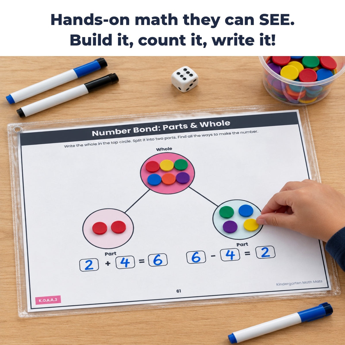 Number bond math mat